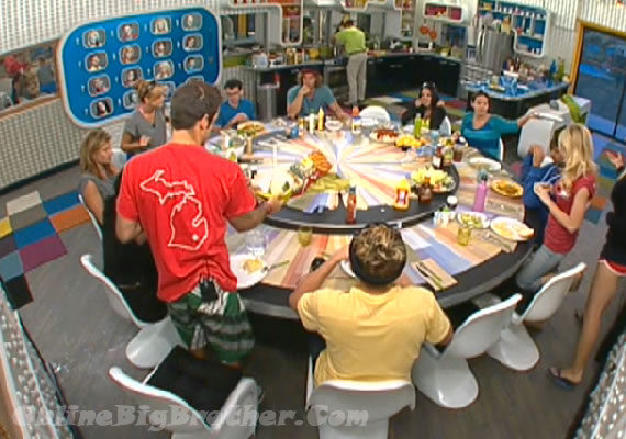 big dinner table on Big Brother 14 Dinner Table