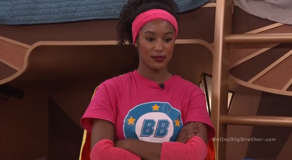 Ashley and Kelley in the Big Brother 27 bedroom after the veto comp