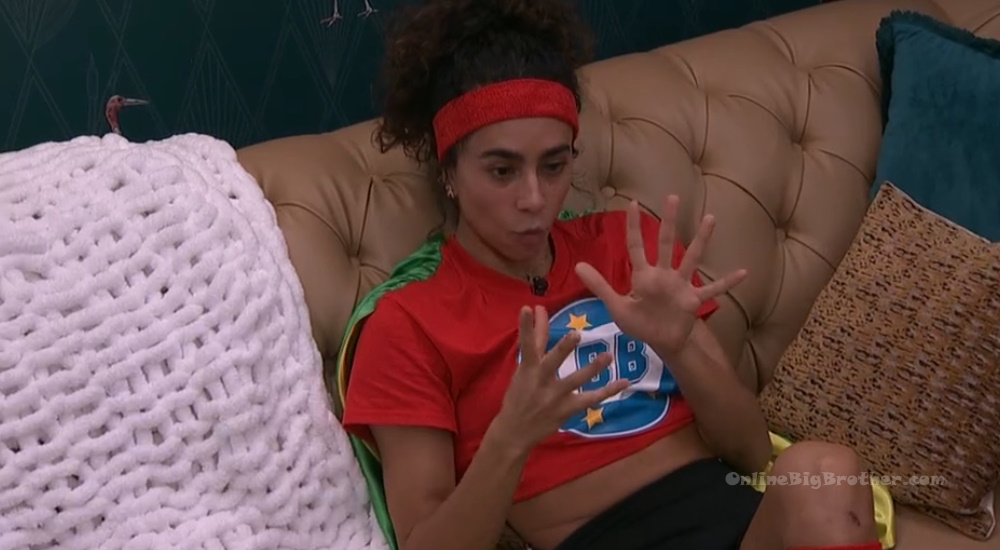 Vince and Morgan in the Big Brother 27 lounge room