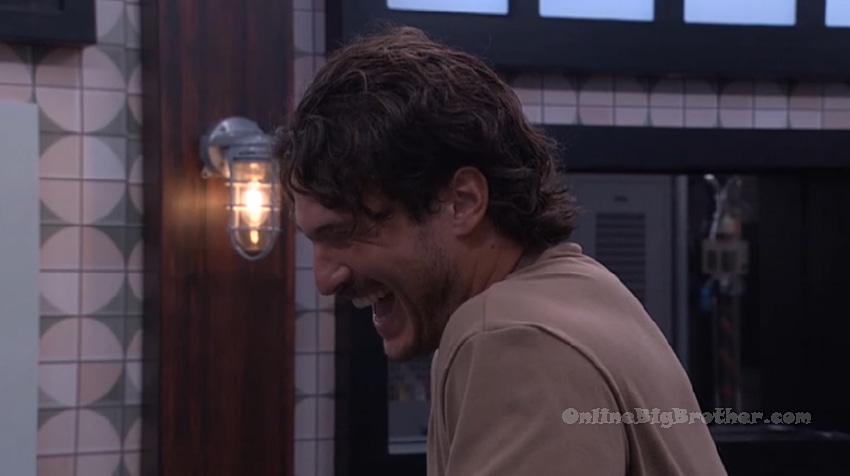 Rome laughing during his conversation with Lyric on the Big Brother 28 live feeds