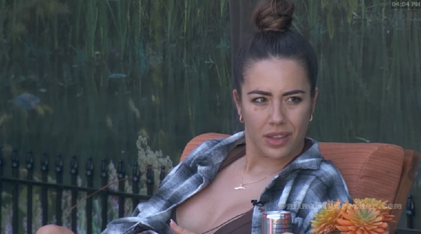 Dee talking with Barrett in the backyard at 4:04 PM