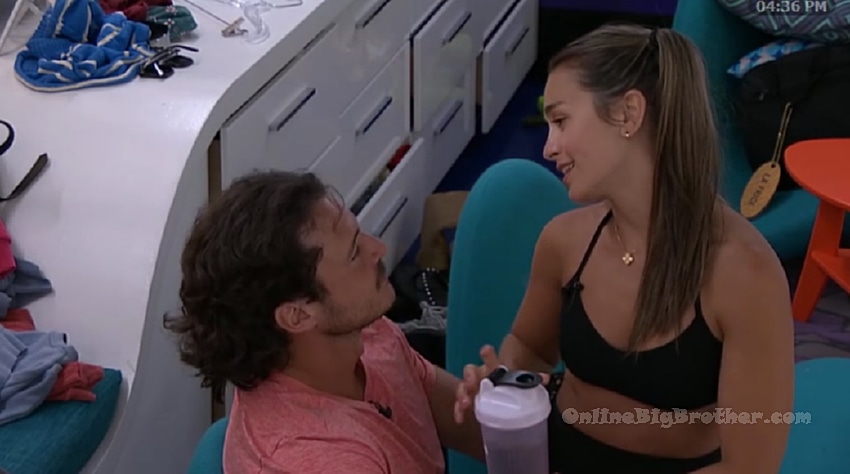 Rome and Lyric share a close, flirtatious moment in the bedroom before Melody joins them at 4:46 PM
