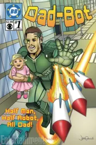 Derrick as Dad-Bot, Big Brother 16 BB Comics cover