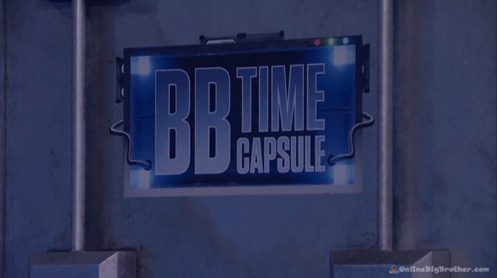 Big Brother 28 live feed capture from the morning the Time Capsule twist was in play, Camera 1