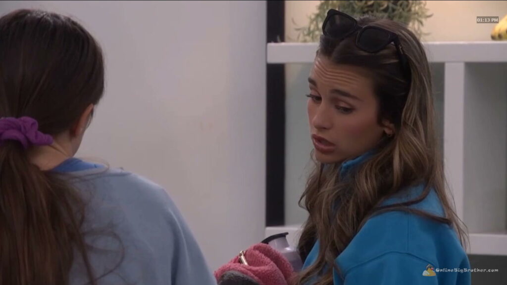 Big Brother 28 - Lyric and Mallory in the storage room, 1:13 pm Big Brother 28 - Lyric and Mallory in the storage room, 1:13 pm
