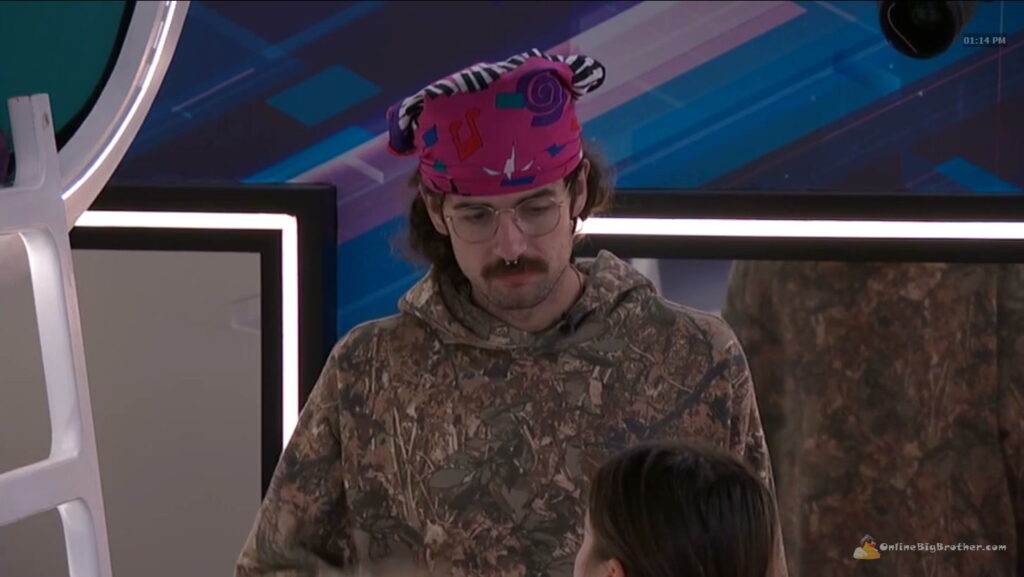 Big Brother 28 - Barrett and Mallory in the pod room, 1:11 pm Big Brother 28 - Barrett and Mallory in the pod room, 1:11 pm