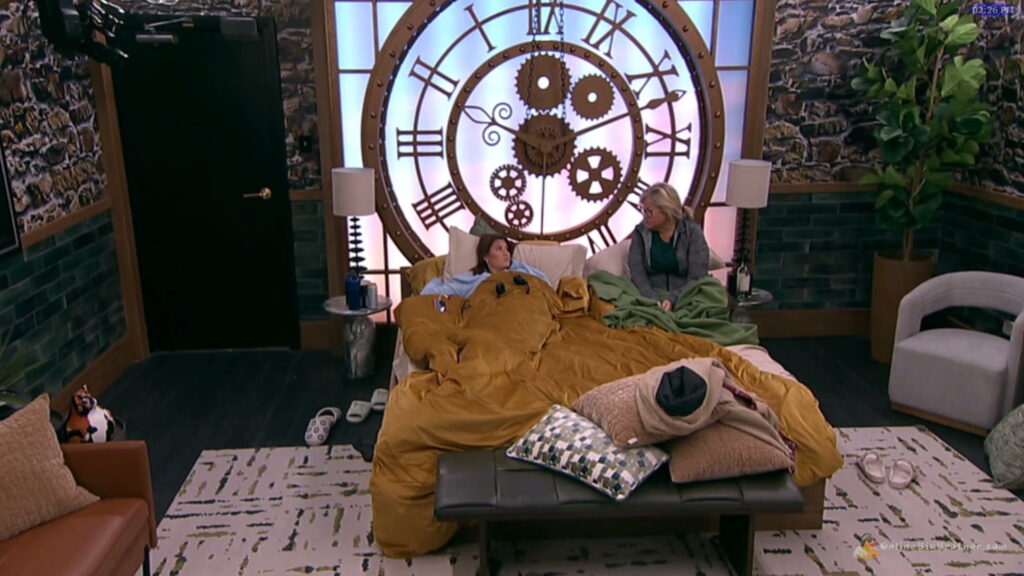Big Brother 28 - Angela and Haley talking in the HOH room, 2:23 pm Big Brother 28 - Angela and Haley talking in the HOH room, 2:23 pm
