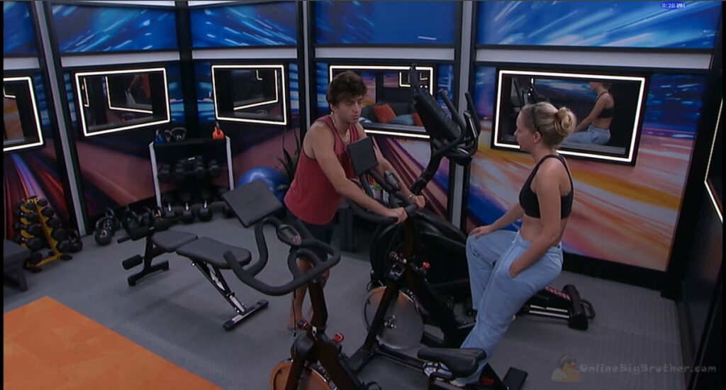 Drew and Melody in the gym.