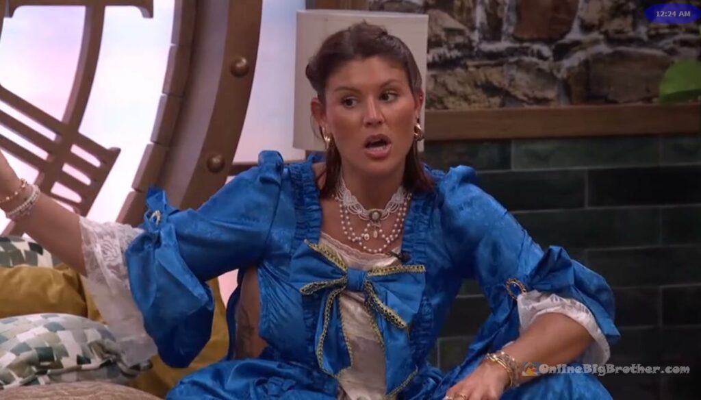 Haley commanding everyone attention in the HOH room while she gives her nominations reasons