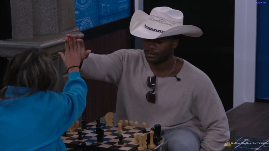Big Brother 28 - Chuk and Lyric at the Cheskers board, 2:41 pm Big Brother 28 - Chuk and Lyric at the Cheskers board, 2:41 pm