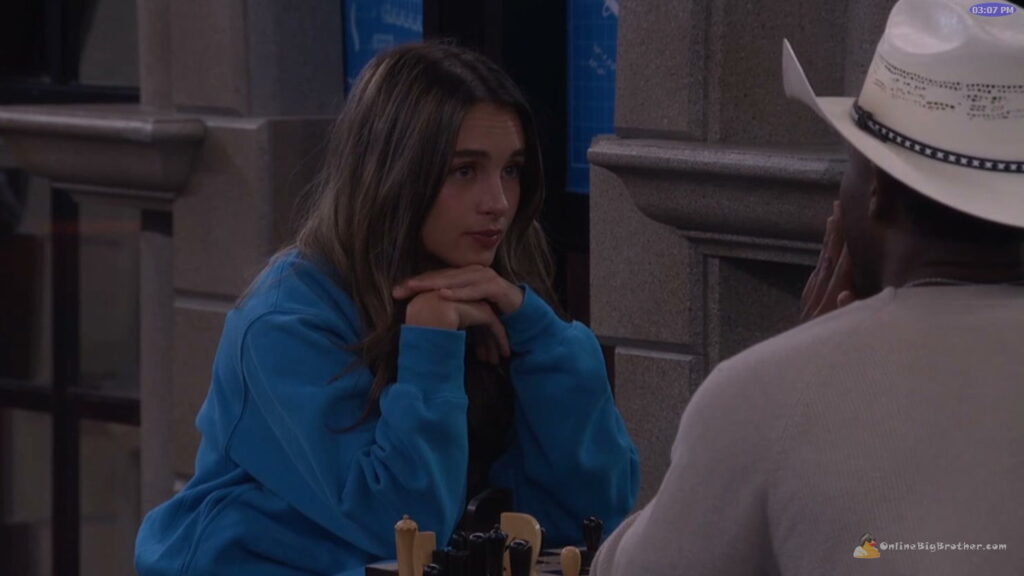 Big Brother 28 - Lyric and Chuk at the Cheskers board, 3:06 pm Big Brother 28 - Lyric and Chuk at the Cheskers board, 3:06 pm