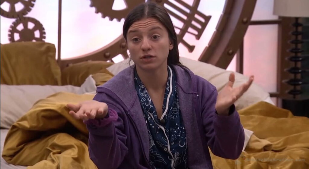 Mallory and Yash talking in the Big Brother 28 HOH room