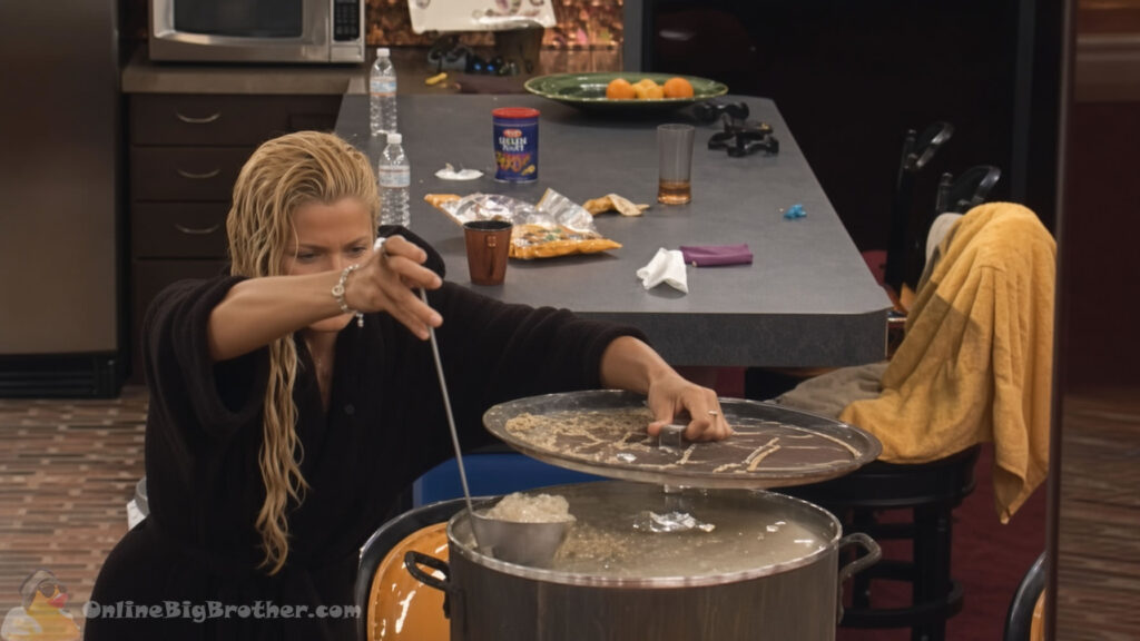 Janelle with a bowl of slop on Big Brother 7