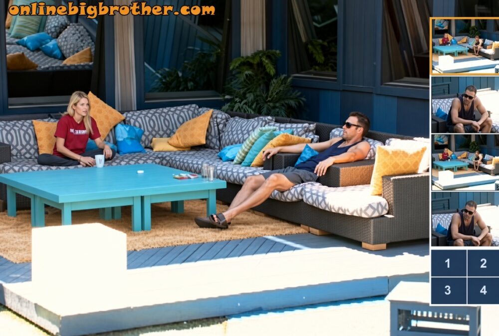 1207pm Britney talking to Enzo on the Big Brother 12 backyard couch